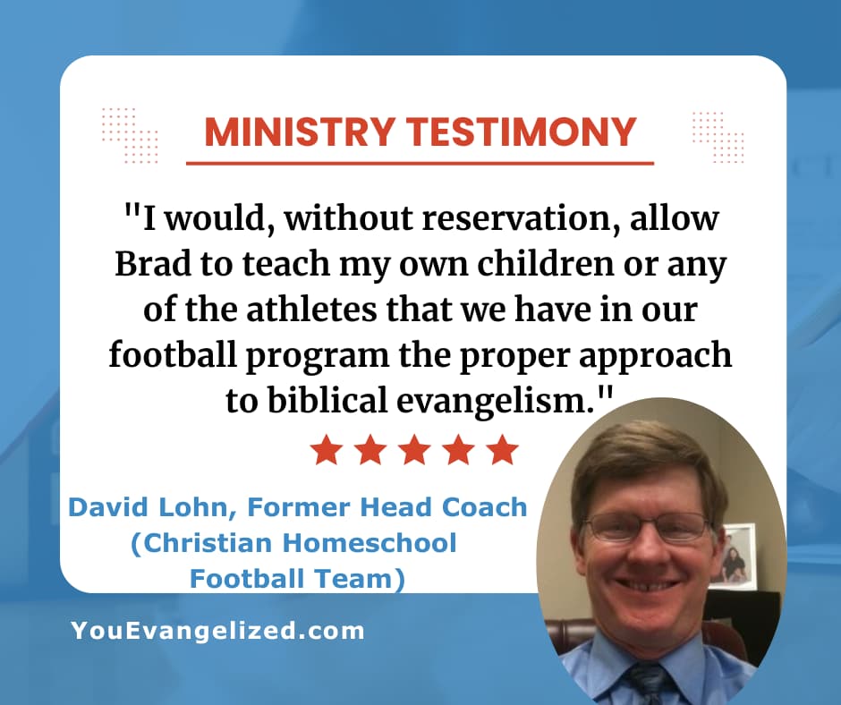 David Lohn testimony trusting Brad St. Clair to teach biblical evangelism to his own children and athletes David Lohn testimony trusting Brad St. Clair to teach biblical evangelism to his own children and athletes