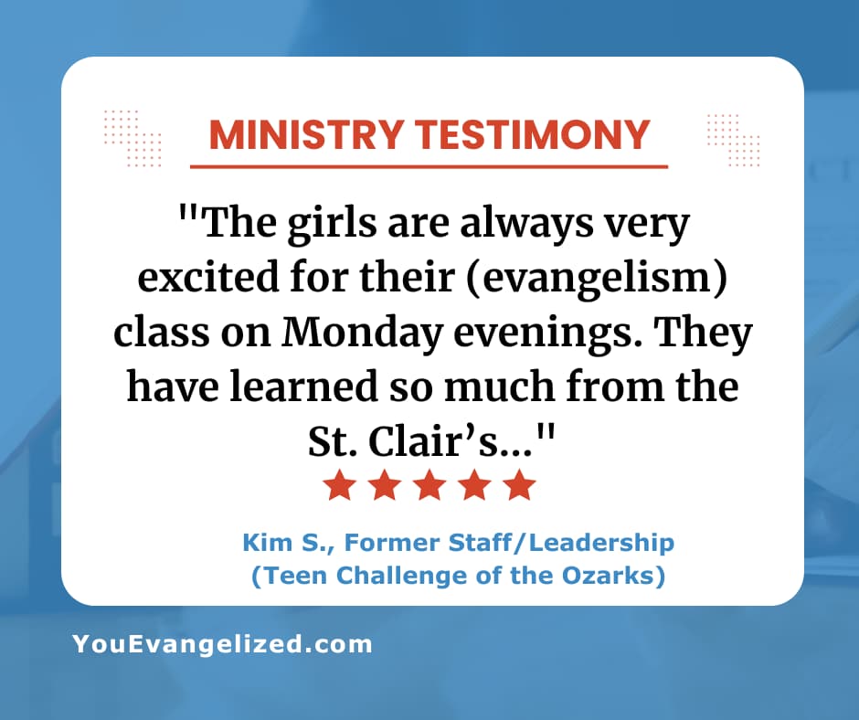 Kim S. testimony on Teen Challenge girls' excitement for Brad and Leann St. Clair's Monday evening class Kim S. testimony on Teen Challenge girls' excitement for Brad and Leann St. Clair's Monday evening class