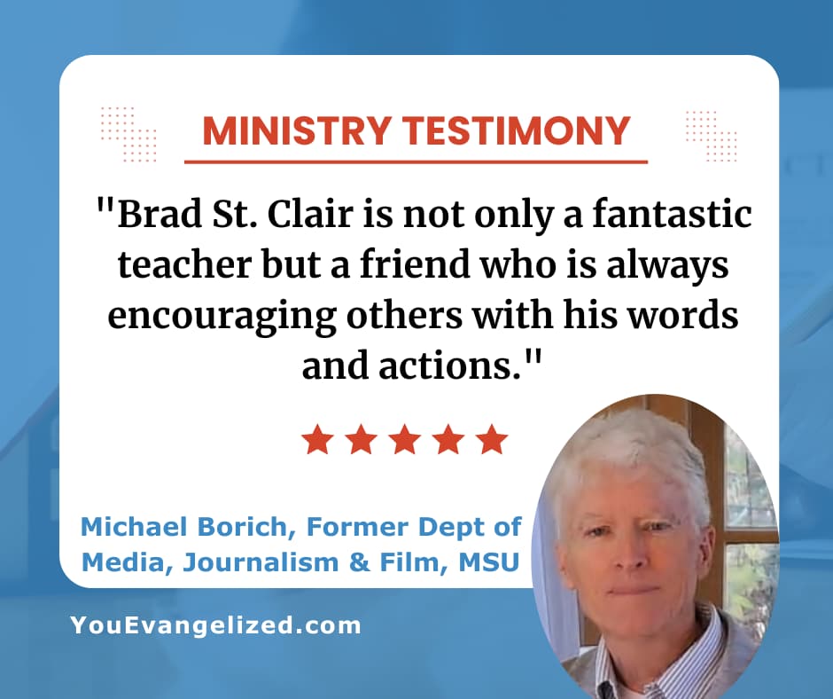 Brad St. Clair is a fantastic teacher and friend who constantly encourages others through his words and actions